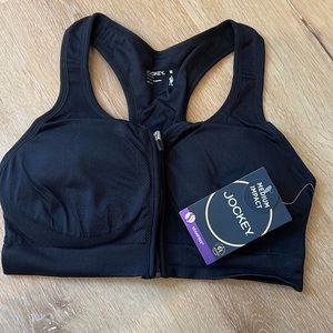 Brand new zip up sports bra
